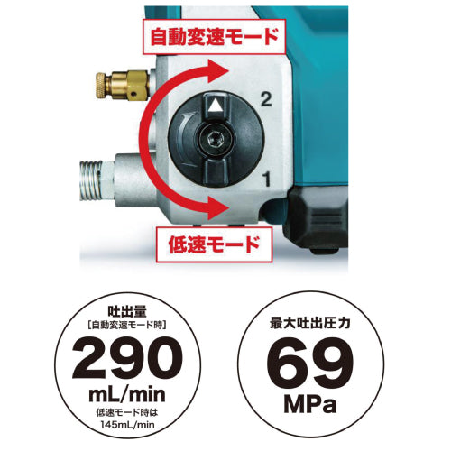 マキタ充電式グリスガン GP180DZ 18V バッテリ、充電器、ケース別売